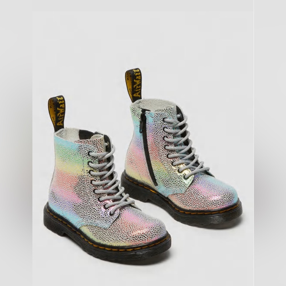 Dr Martens Pascal Iridescent rainbow boots size 13 ECU!!